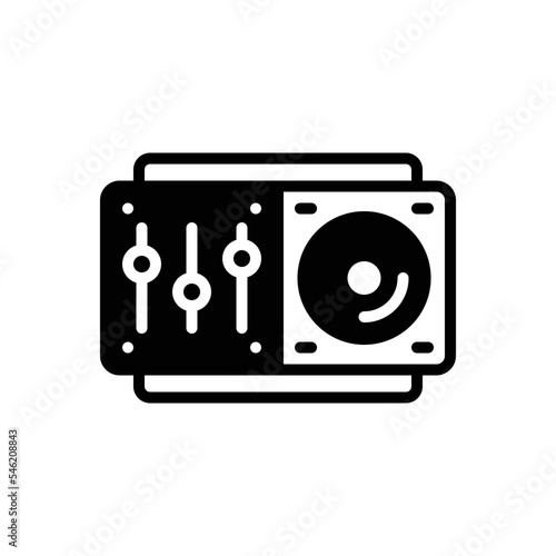 Bilde på lerret Black solid icon for remix