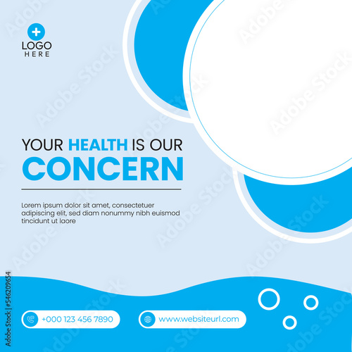 Medical Health Social media Template.Social media, flyer, and banner