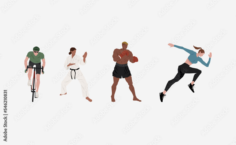 Sports vector in flat design Sports vector in flat design