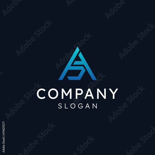 Letter AB or BA logo