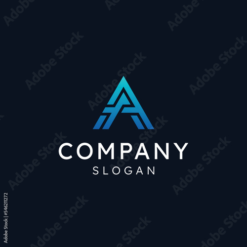 Letter AA or double A logo