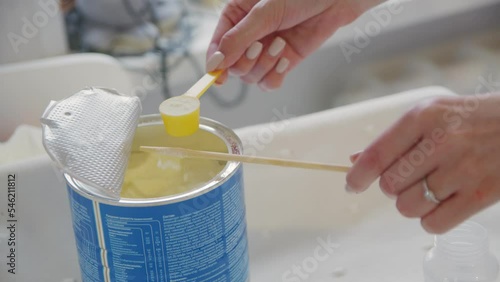 Preparation of infant formula for a child