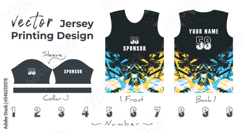 Abstract vector design for jersey printing.
Background pattern for sports team jersey