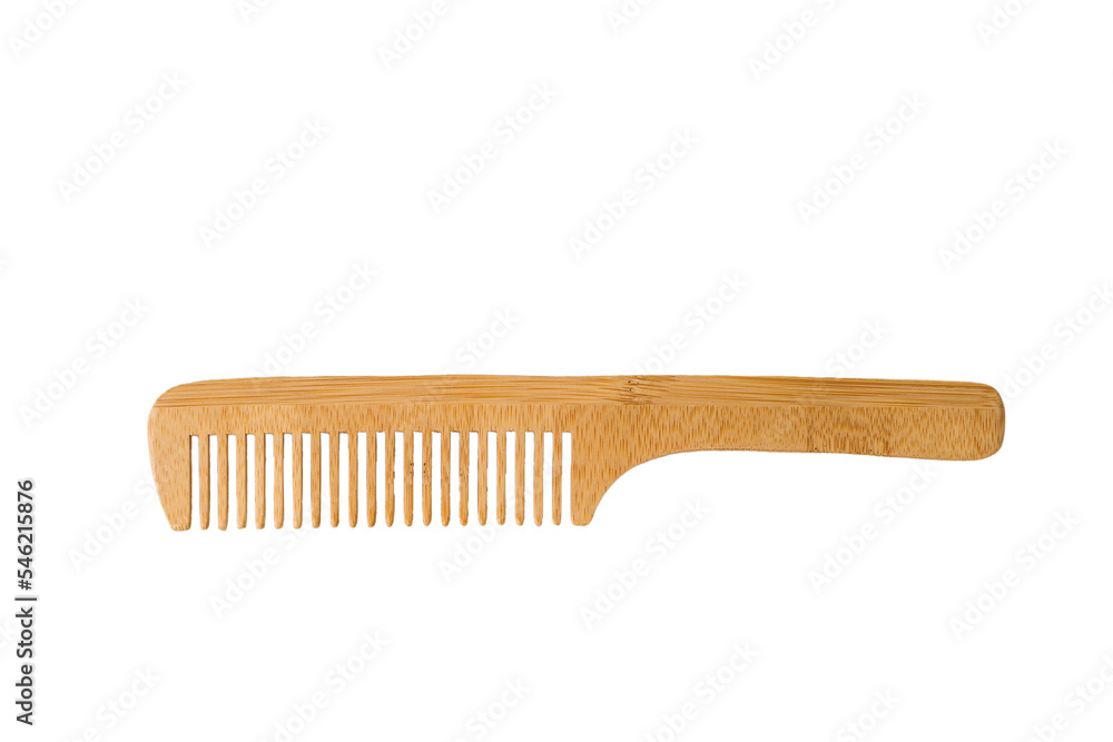Wooden comb isolated cutout background Wooden comb isolated cutout background