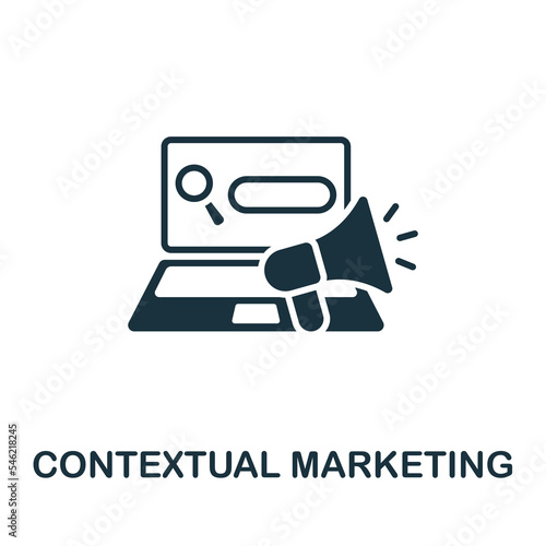 Contextual icon. Monochrome simple Marketing Strategy icon for templates, web design and infographics