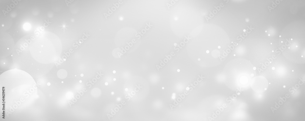 abstract silver background with bokeh Christmas background