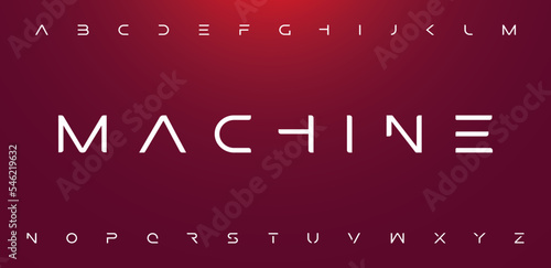 Tech and modern font design. Fashion, sport, technology, digital, movie, logo design typography fonts. Typeface.	
