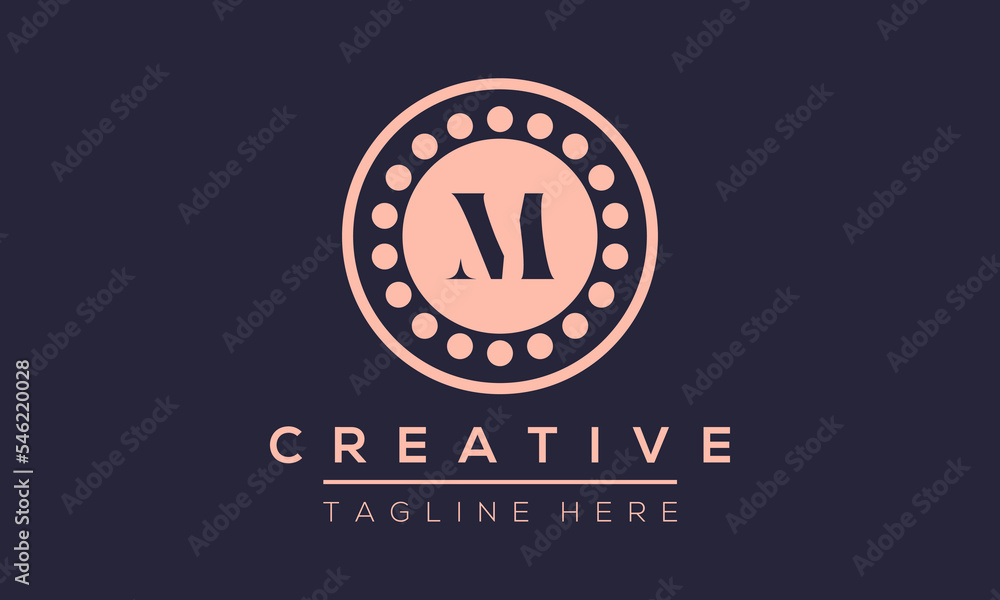 Abstract monogram letter M logo icon design. M creative initial vector template.