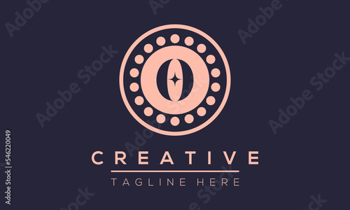 Abstract monogram letter O logo icon design. O creative initial vector template.