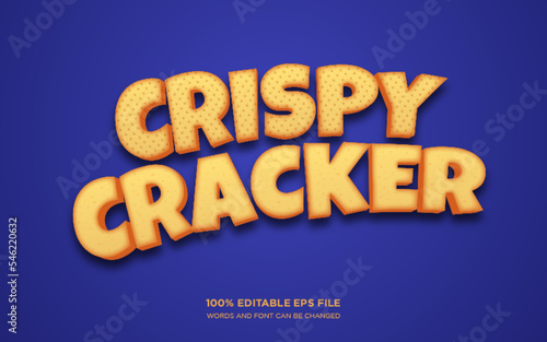 Crispy Cracker Snack editable text style effect