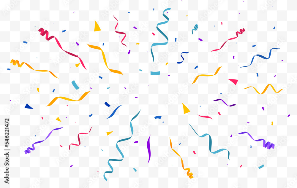 Confetti background. Festive backdrop. Party design with colorful