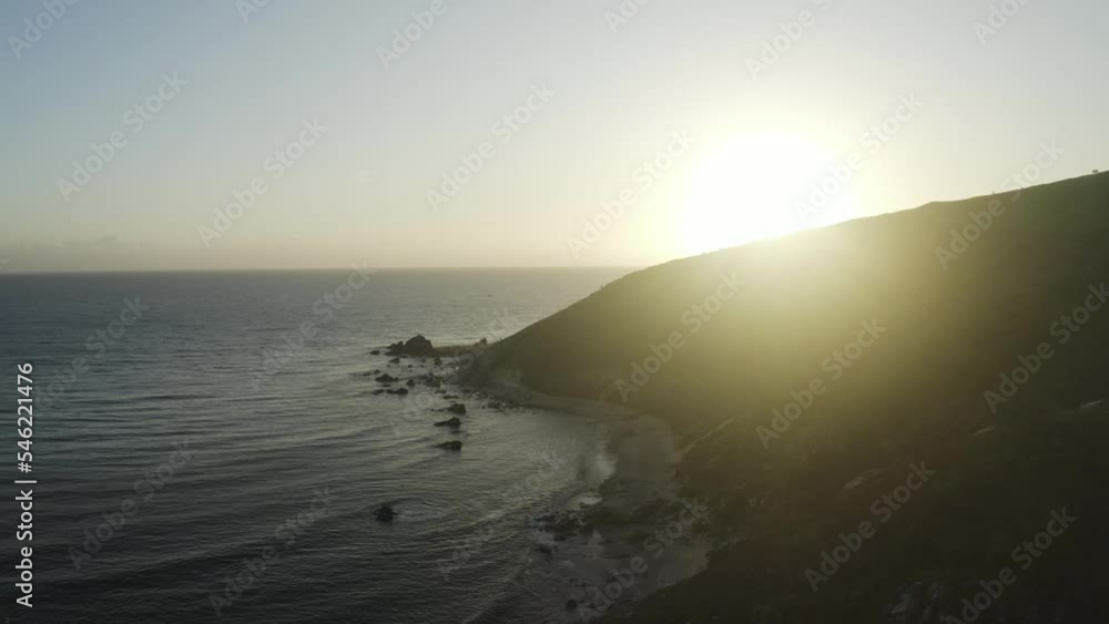 Aerial view of a wild coastline at sunset in Jericoacoara, State of Ceara, Brazil. Aerial view of a wild coastline at sunset in Jericoacoara, State of Ceara, Brazil.