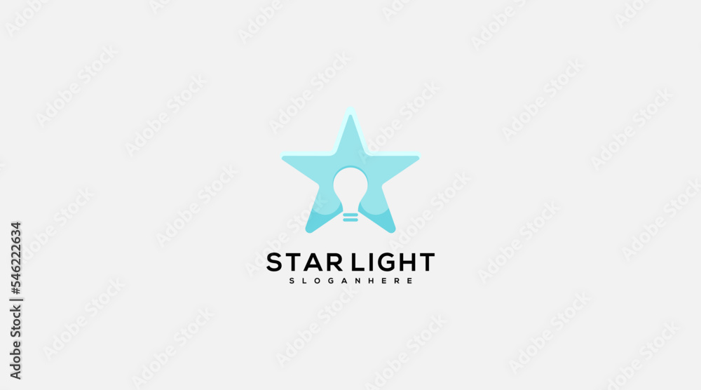 Star bulb idea logo template design vector Star bulb idea logo template design vector