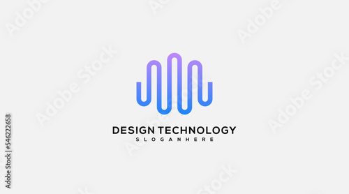 Design technology vector logo design template © Norin