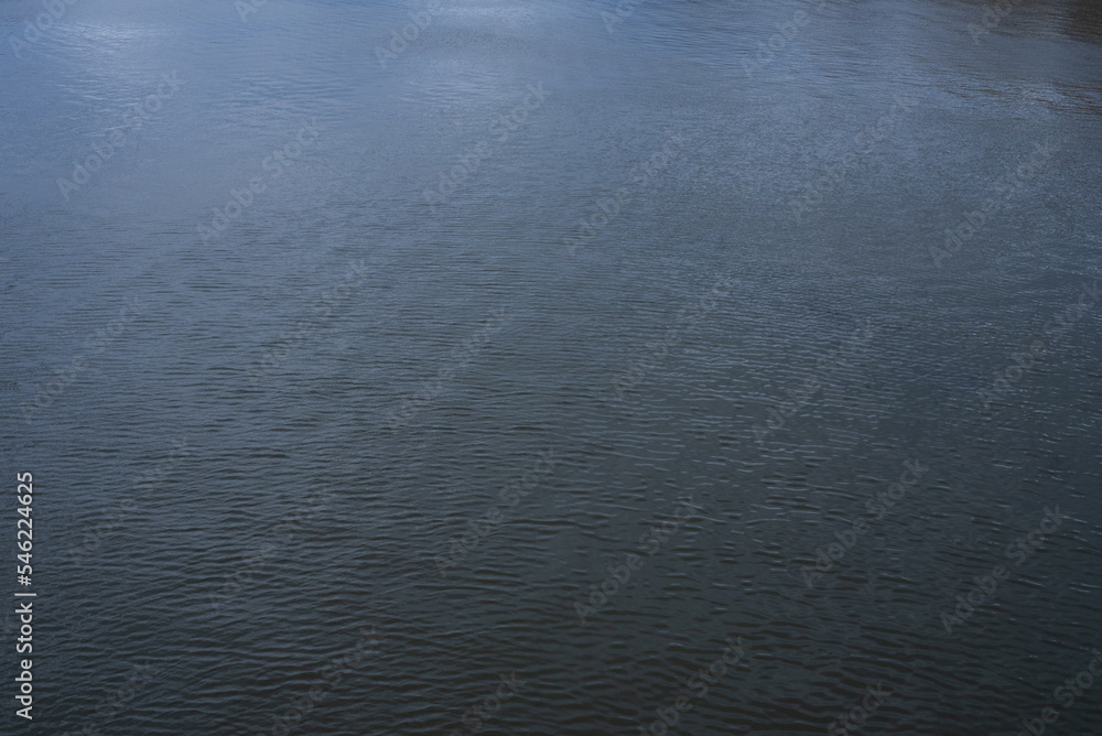 River surface. Aerial view. Background. Texture.