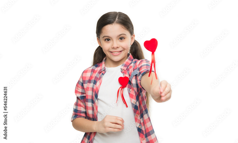 small sweet hearts from valentine. Little kid shares heart shaped decoration. happy valentines day. girl love holidays. gift for mothers day. international childrens day small sweet hearts from valentine. Little kid shares heart shaped decoration. happy valentines day. girl love holidays. gift for mothers day. international childrens day