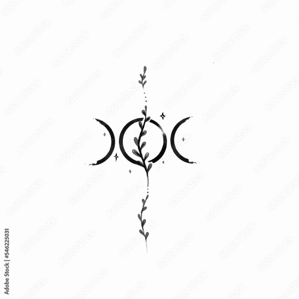 Star and Moon | Semi-Permanent Tattoo - Not a Tattoo