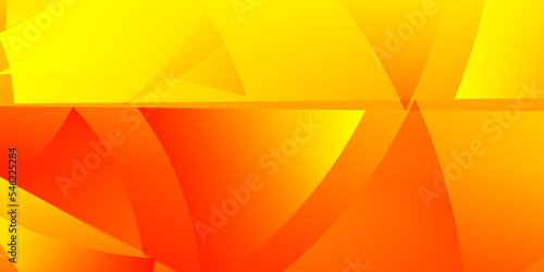 Minimal geometric background. Orange elements with minimal gradient. Dynamic shapes composition. © indah