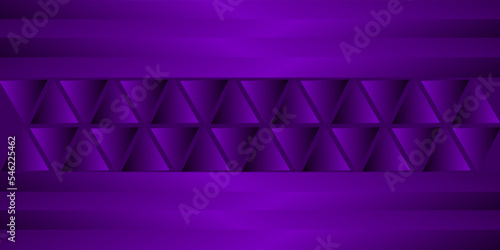 Abstract background made of waving lines and trygonal shapes in dark purple colors. 3d abstract violet purple background.