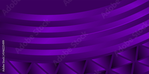 Abstract background made of waving lines and trygonal shapes in dark purple colors. 3d abstract violet purple background.