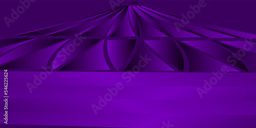 Abstract background made of waving lines and trygonal shapes in dark purple colors. 3d abstract violet purple background.