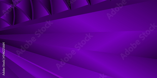 Abstract background made of waving lines and trygonal shapes in dark purple colors. 3d abstract violet purple background.