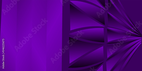 Abstract background made of waving lines and trygonal shapes in dark purple colors. 3d abstract violet purple background.