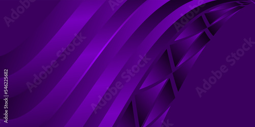 Abstract background made of waving lines and trygonal shapes in dark purple colors. 3d abstract violet purple background.
