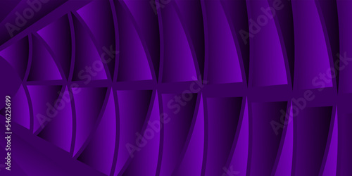 Abstract background made of waving lines and trygonal shapes in dark purple colors. 3d abstract violet purple background.