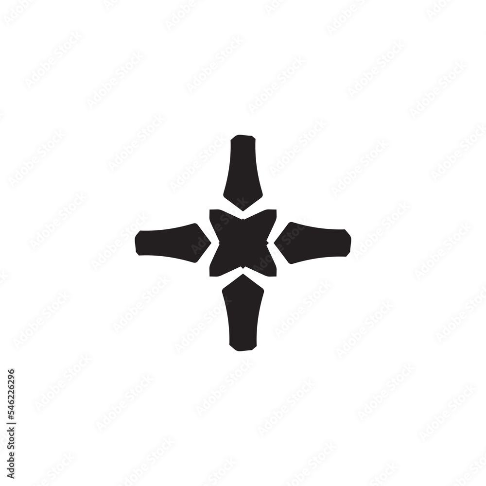 Obraz premium Cross icon. Simple style Christian religion holiday poster background symbol. Christian religion shop brand logo design element. Cross t-shirt printing. Vector for sticker.