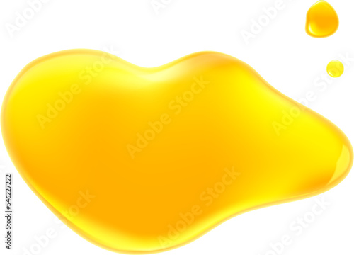 Obraz na płótnie Yellow syrup puddle