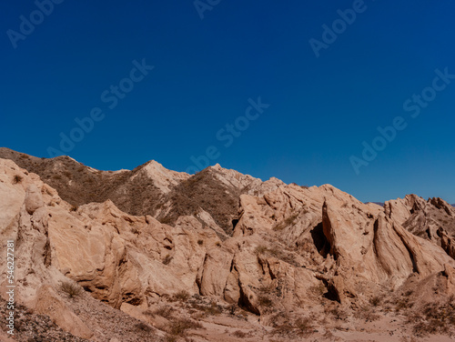 Rock formation, Salta, Argentina. The multi-colored geology of the Quebrada de Cafayate. Northwest Argentina © oluuuka
