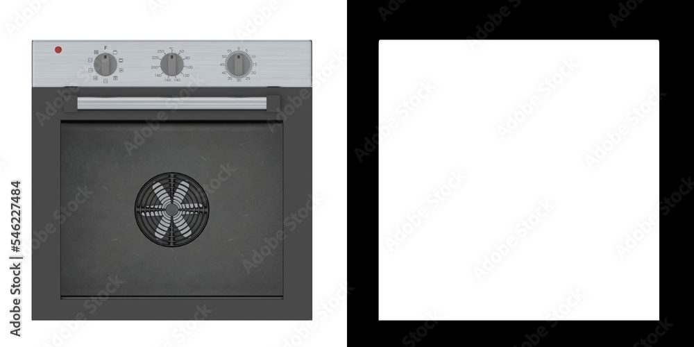 3D rendering illustration of a kitchen oven with a dripping pan and a cooling rack 3D rendering illustration of a kitchen oven with a dripping pan and a cooling rack