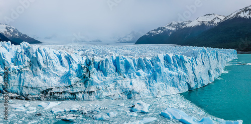 Perito Moreno Glacier. Los Glaciares National Park in Santa Cruz Province, Argentina. One of the most important tourist attractions in Patagonia. 