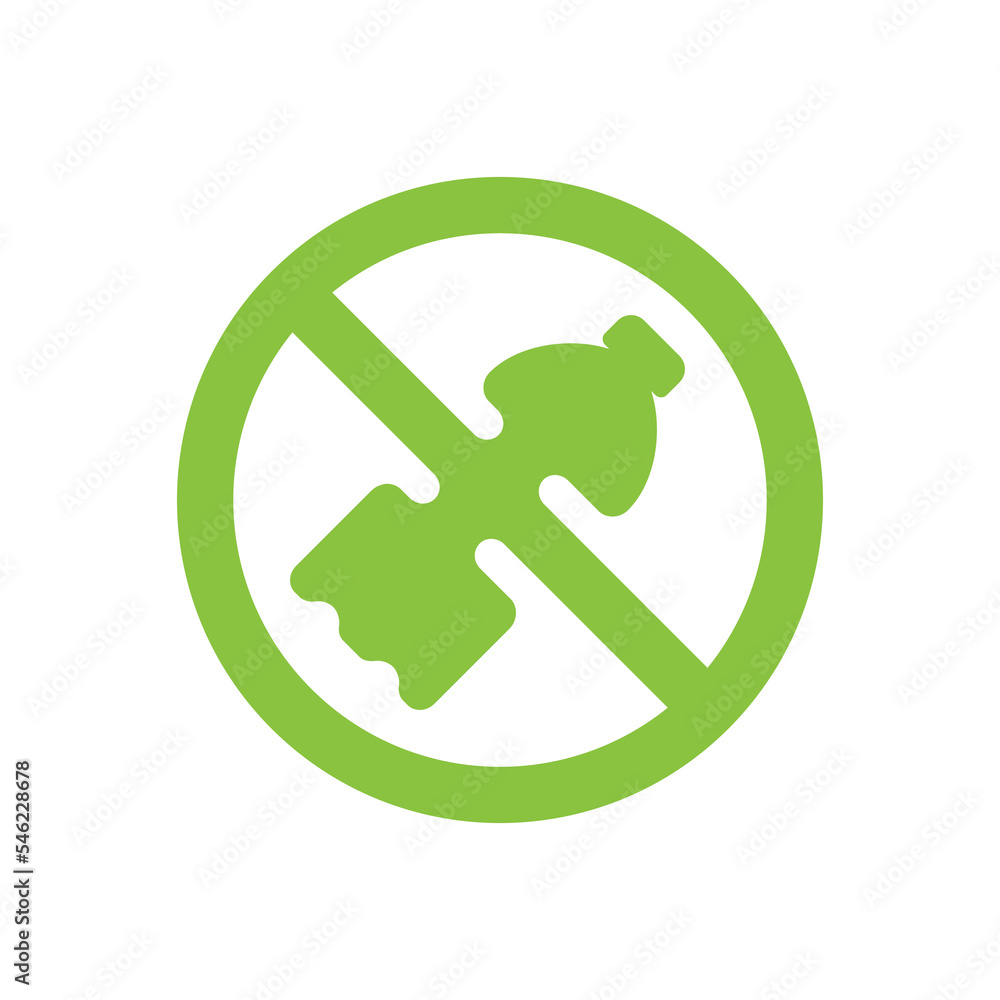 No plastic prohibition sign. Do not litter vector restriction sticker icon. No plastic prohibition sign. Do not litter vector restriction sticker icon.