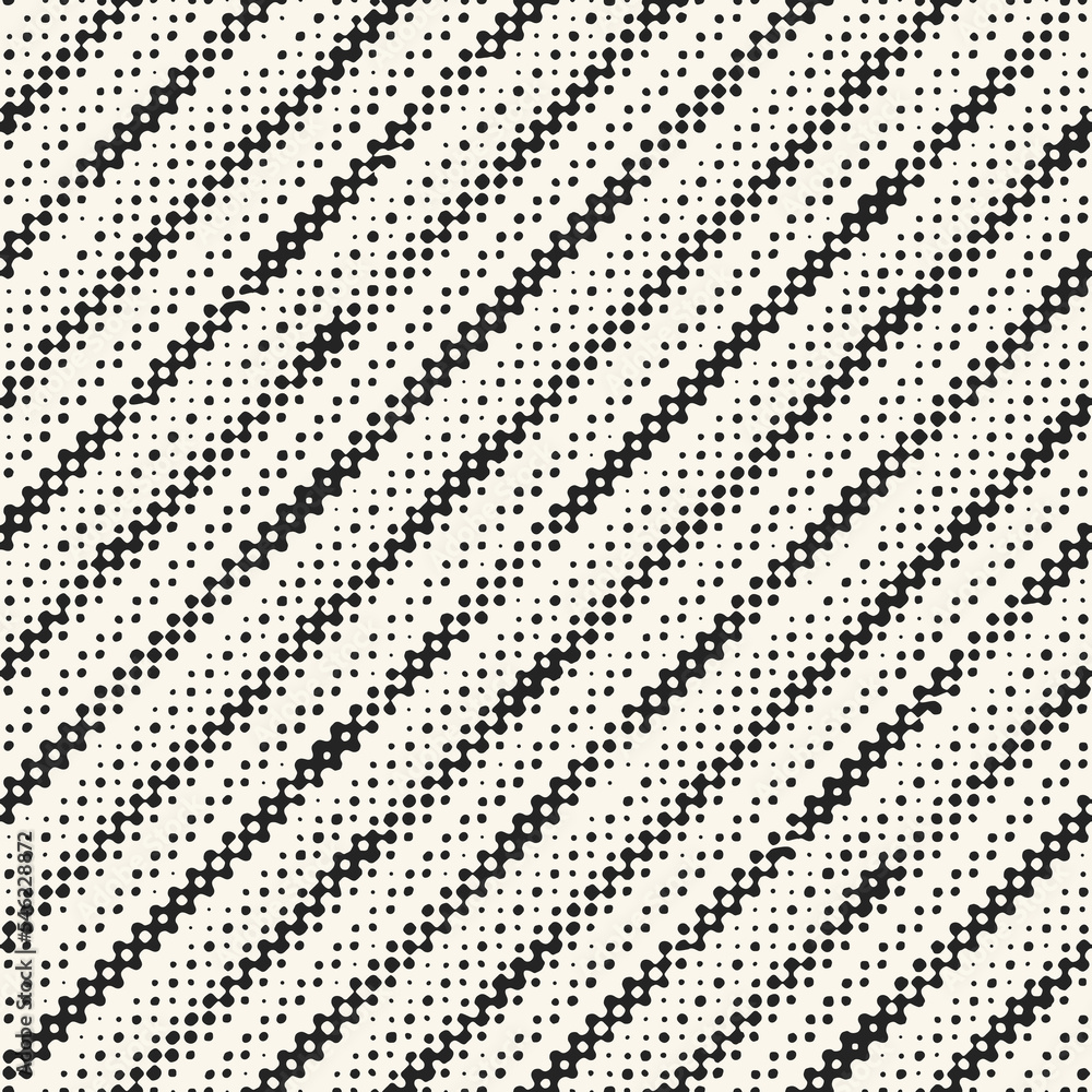 Monochrome Halftone Textured Diagonal Striped Pattern Monochrome Halftone Textured Diagonal Striped Pattern