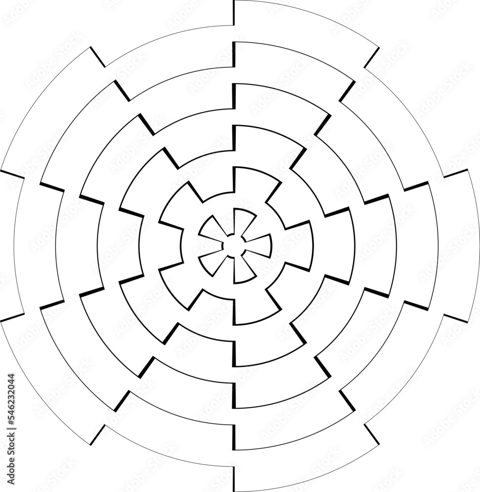 Obraz premium Abstract circle wavy Lines Background . Vector .