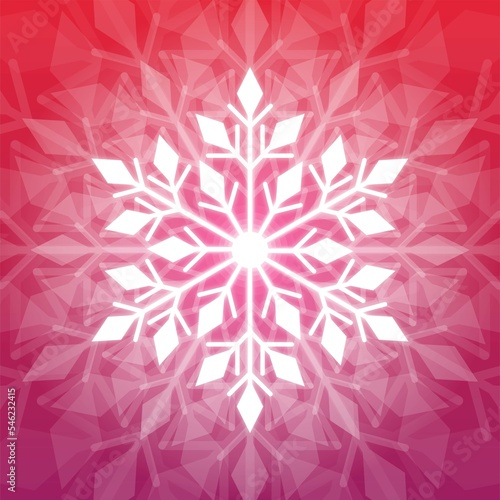 Snowflake Vector illustration. Christmas Image or background