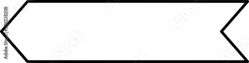 Black line label template banner vector illustration. Contour curved shape tags, bookmarks or labels with blank space for message for special offer marketing.