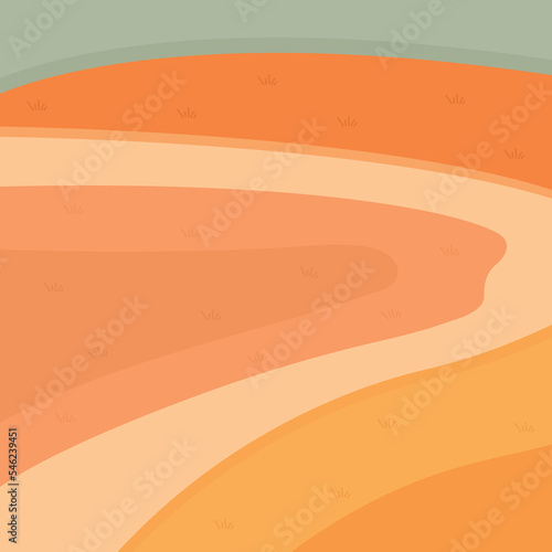 Vector illustration: autumn simple minimal geometric flat style. Nature colorful landscape geometric illustration. (ID: 546239451)