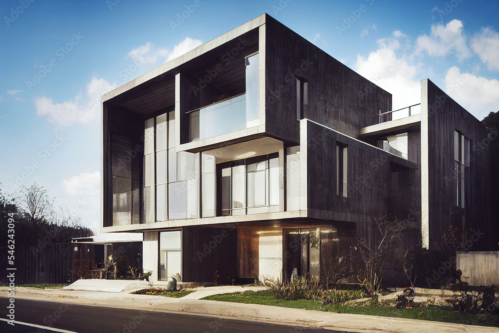 Illustrative image of a modern residential building Illustrative image of a modern residential building