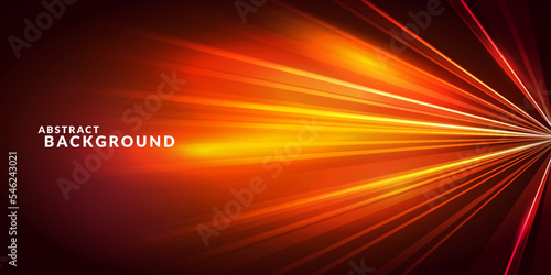 Obraz na plátne Orange Speed Blurred Motion Background