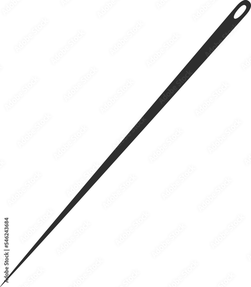 Needle silhouette icon vector illustration. Outline needle icons isolated on white background. Tailor logo template, sewing instrument design, fashion icon element, needlework skill Needle silhouette icon vector illustration. Outline needle icons isolated on white background. Tailor logo template, sewing instrument design, fashion icon element, needlework skill