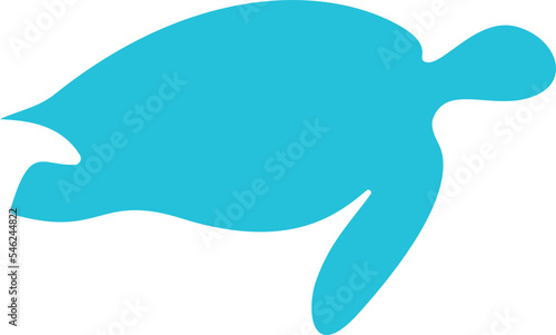 Turtle marine animal outline icon vector illustration. Isolated silhouette of marine mammal and fish on white background.