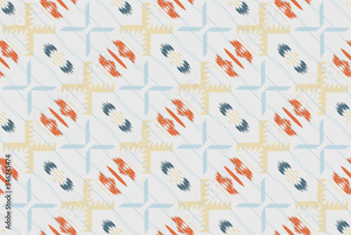 Ethnic ikat damask batik textile seamless pattern digital vector design for Print saree Kurti Borneo Fabric border brush symbols swatches party wear