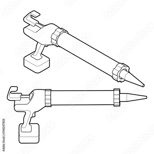 Battery powered adhesive, sealant or caulk gun