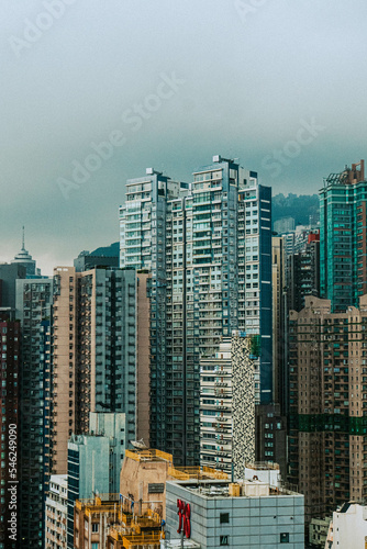 Moody Hong Kong skyline