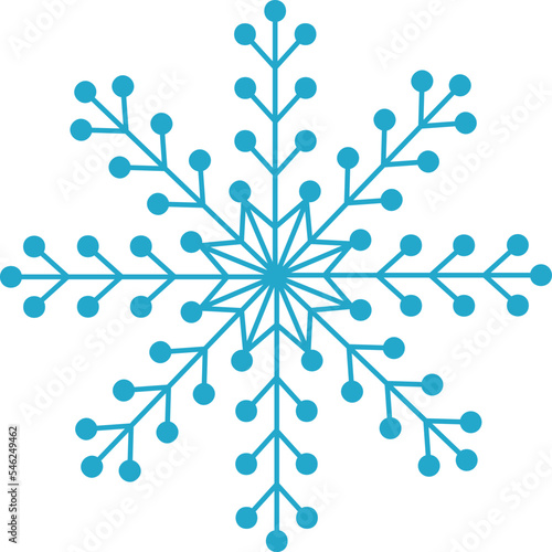 Icy snowflakes winter decoration collection vector illustration. Set of flat blue line snowflake icons on white background for new year celebration design or winter season festive ormament decoration photo