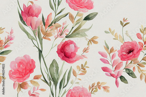 Floral watercolor illustration.Hand composition.Seamless pattern.Designs for cover, fabric, textiles, wrapping paper.