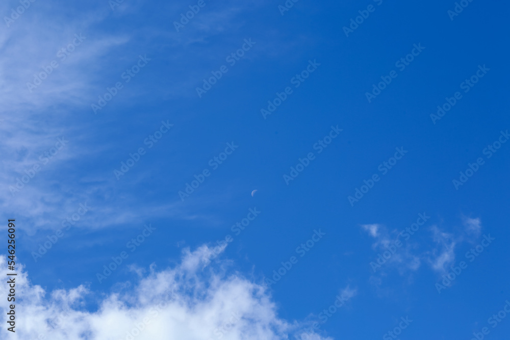Picturesque blue sky with white clouds on sunny day Picturesque blue sky with white clouds on sunny day